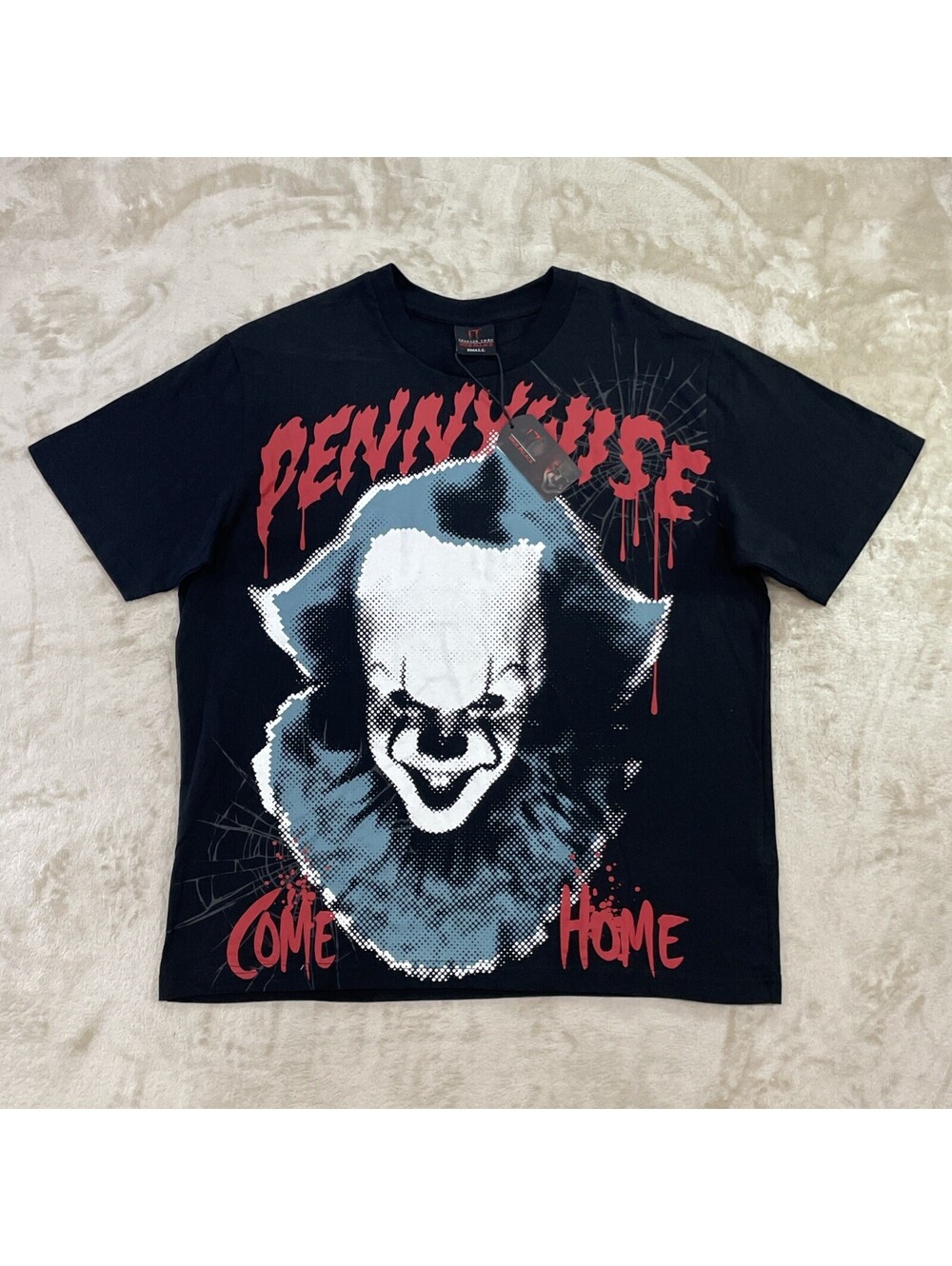 NWT! Pennywise (IT) Chapter 2 x Shoe Palace T-shirt Black Horror Mens Size Small